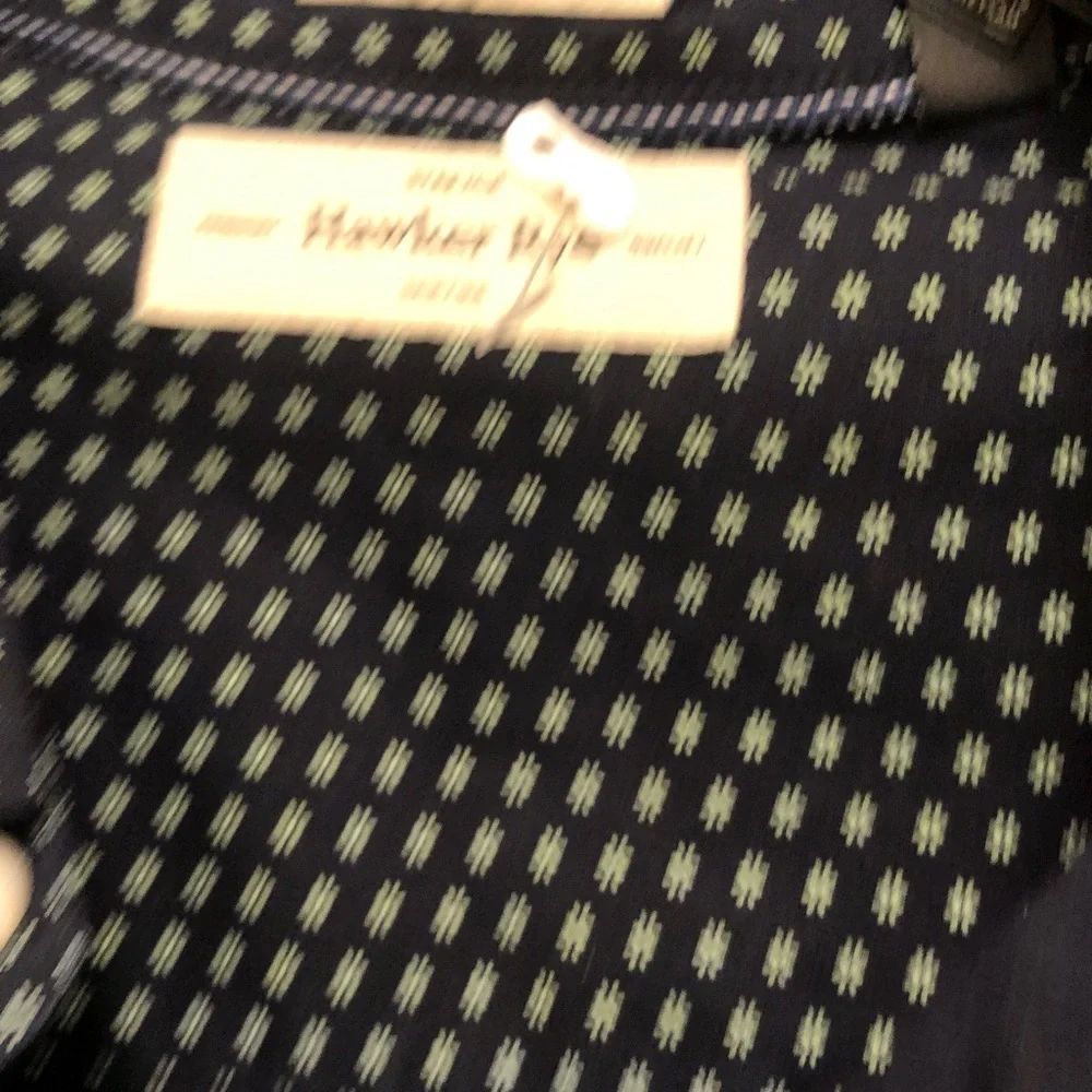 Banana Republic Dark Blue Patterned Button Down Shirt